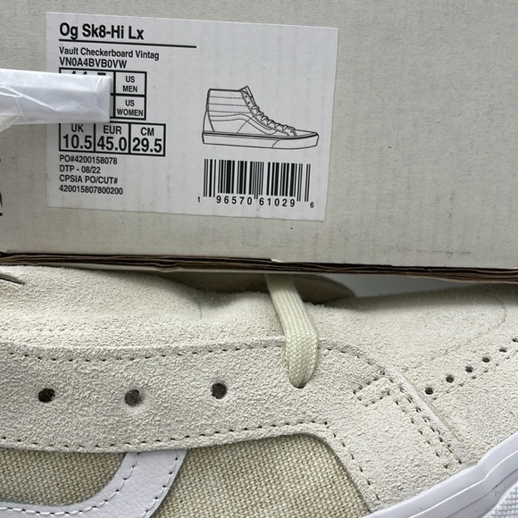 Vans Men’s 0g Sk8-Hi Lx Vault Checkerboard Vintag
VN0A4BVB0VW 
Sneakers - Picture 16 of 16